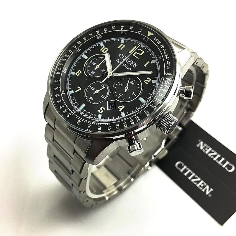 Citizen Eco-Drive Men's Chronograph Black Dial Watch | CA4500-83E